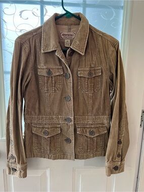 Vintage Aeropostale camel tan corduroy utility jacket. Size M